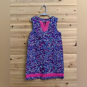 Vineyard Vines Size 8 Girls School Of Whales Summer Sleeveless Shift Dress